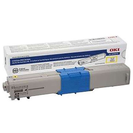 Oki OKI Yellow Toner Cartridge, 3,000 Yield 46508701